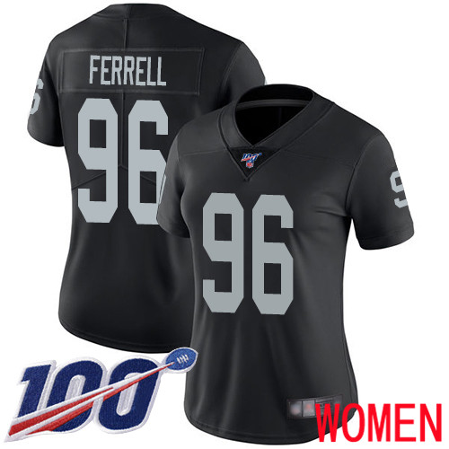 Oakland Raiders Limited Black Women Clelin Ferrell Home Jersey NFL Football #96 100th Season Vapor Jersey